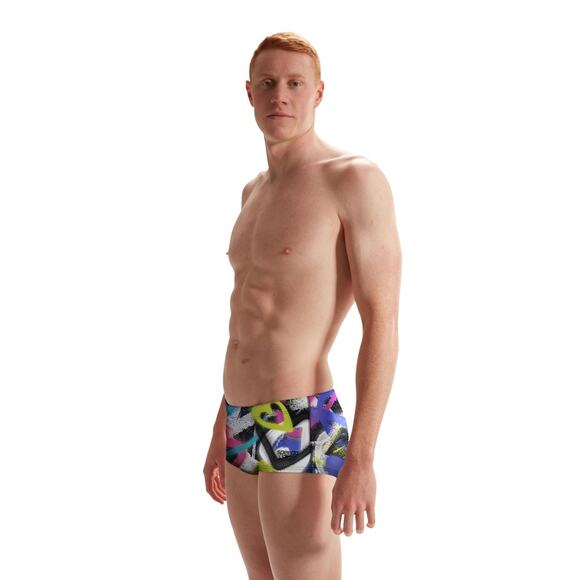 NWT SPEEDO Men's Printed Euro Swim Bottom Brief Blue/Pink/Yellow Size 26 - Picture 3 of 8